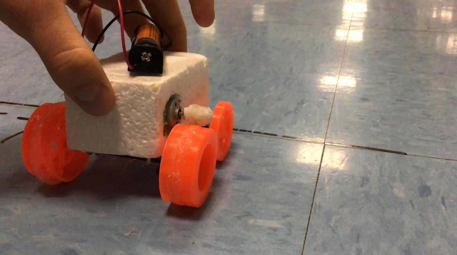 Engineering design foam car model